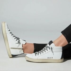 P448 High Top Sneakers In Pink/White Animal Print 38/7.5-8 NWT